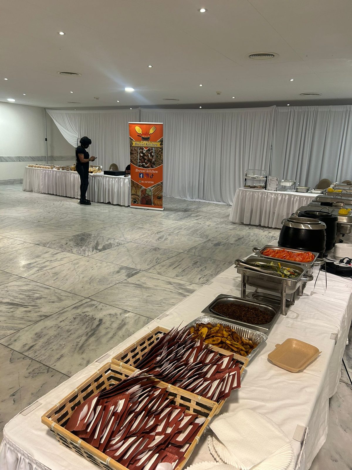Catering van Breval Kitchen in een feestzaal